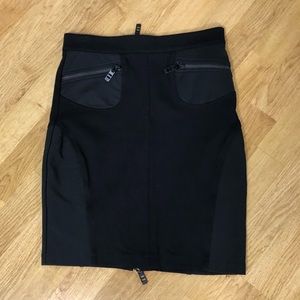 Parasuco skirt in black - two way zipper in the back
